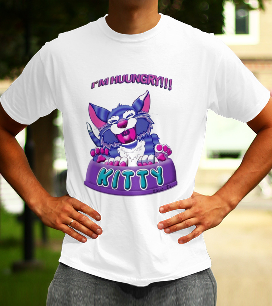 I'm Huungry Kitty Cartoon T-Shirt