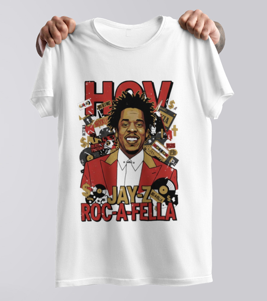 Jay Z Roc A Fella HOV Brooklyn Music Collage T-Shirt