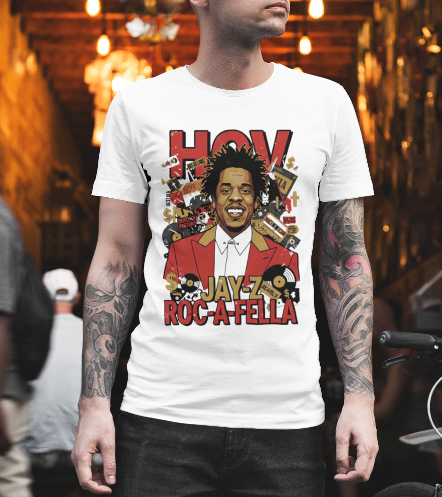 Jay Z Roc A Fella HOV Brooklyn Music Collage T-Shirt