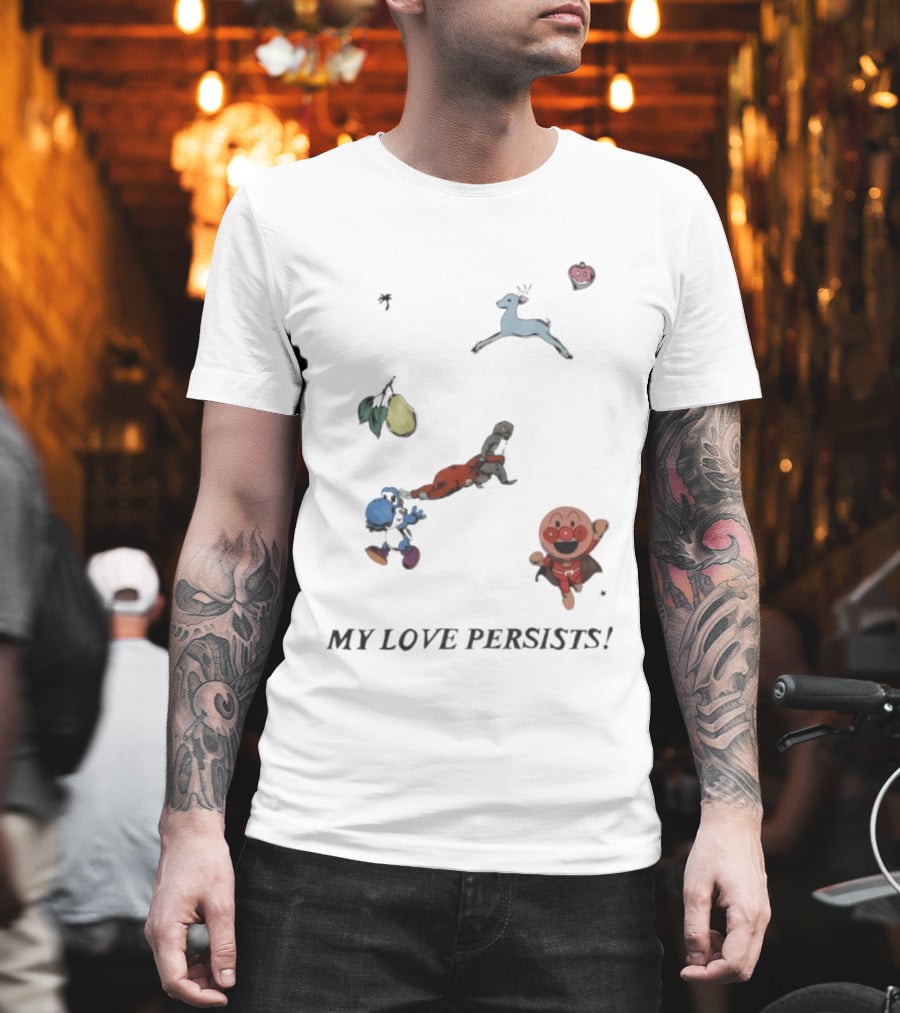 Monkey Punch Anpanman Yoshi My Love Persists Deer Fruit T-Shirt