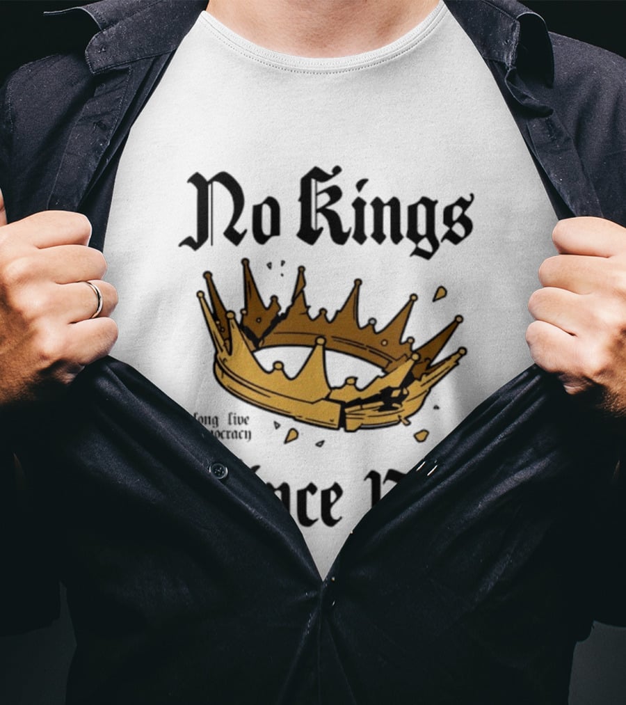 No Kings Long Live Democracy Since 1776 Crown T-Shirt