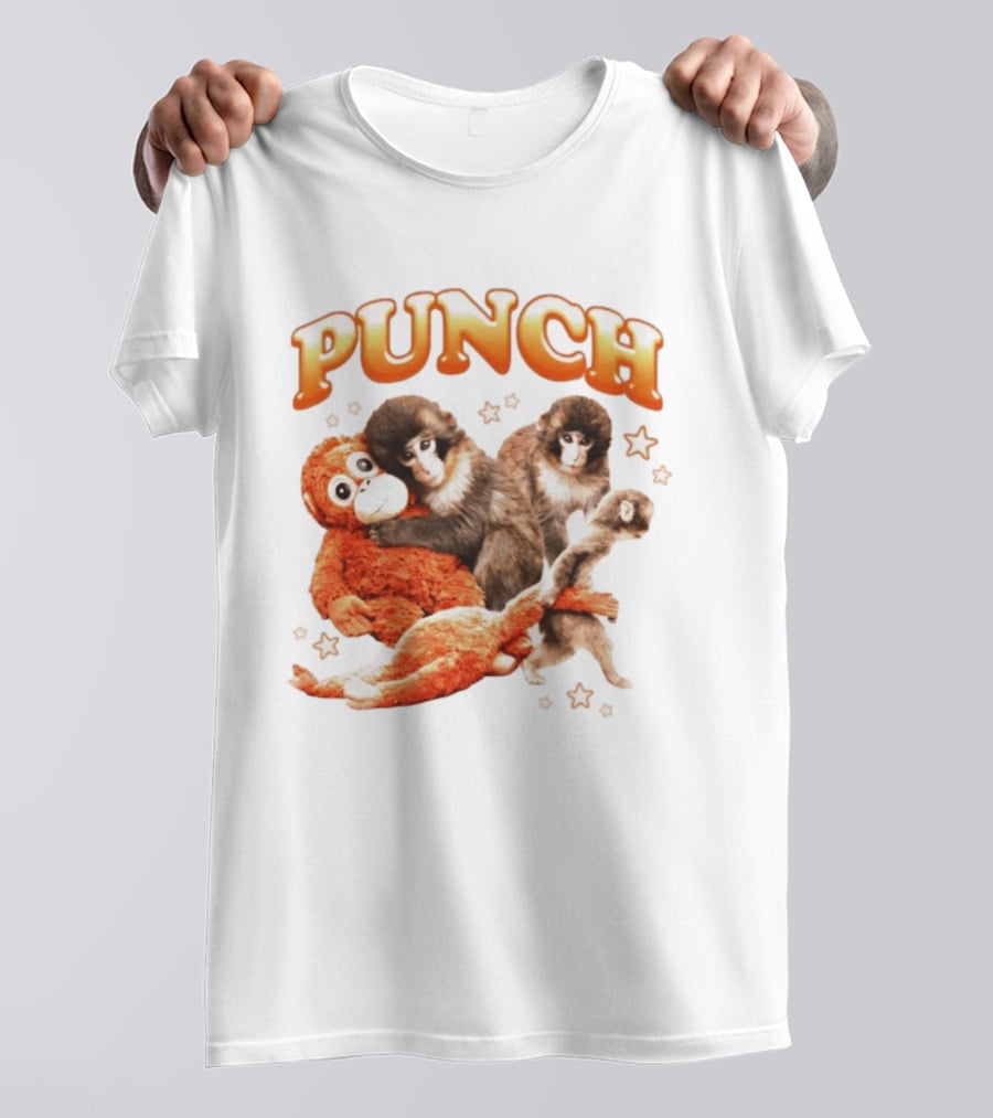 Punch Monkey Trio Surrounded By Stars T-Shirt