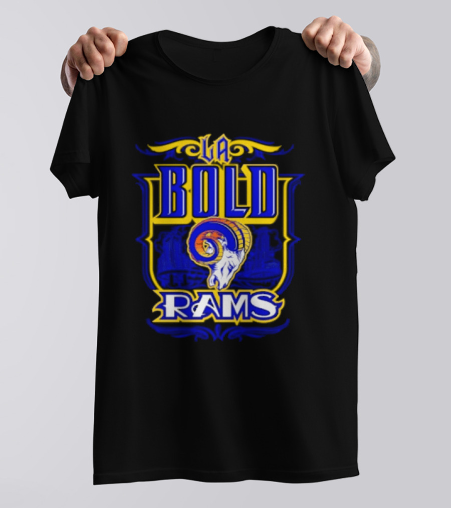 LA Rams Bold Mister Cartoon Los Angeles Rams T-Shirt