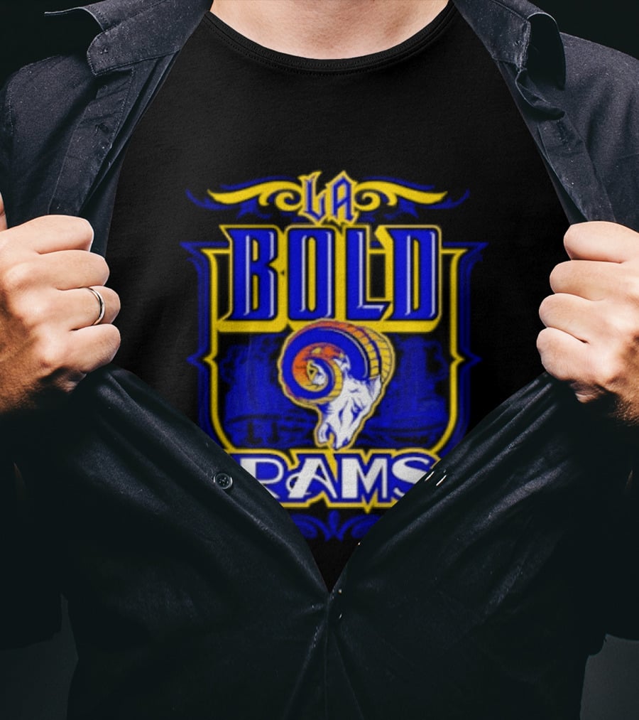 LA Rams Bold Mister Cartoon Los Angeles Rams T-Shirt