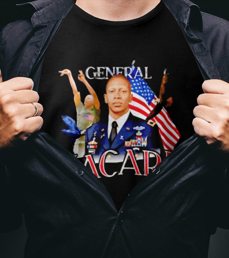 General Jacari Virginia Cavaliers USA Flag Basketball T-Shirt