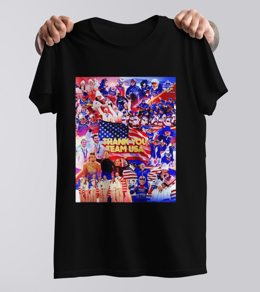 Thank You Team USA Gold Medals U.S Winter Olympics History 2026 T-Shirt