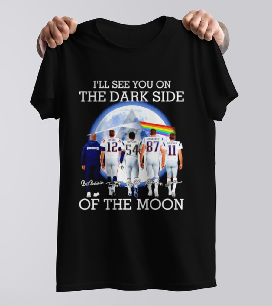 Patriots Brady Gronkowski Edelman Dark Side Of The Moon T-Shirt