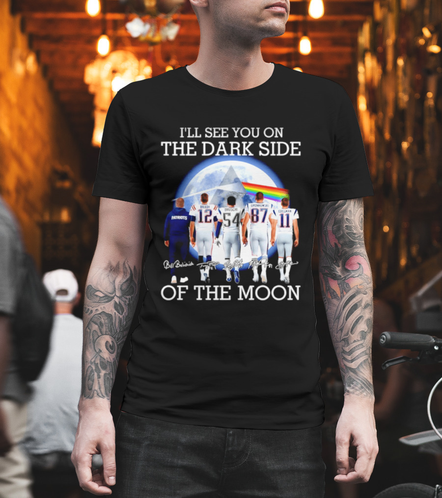 Patriots Brady Gronkowski Edelman Dark Side Of The Moon T-Shirt