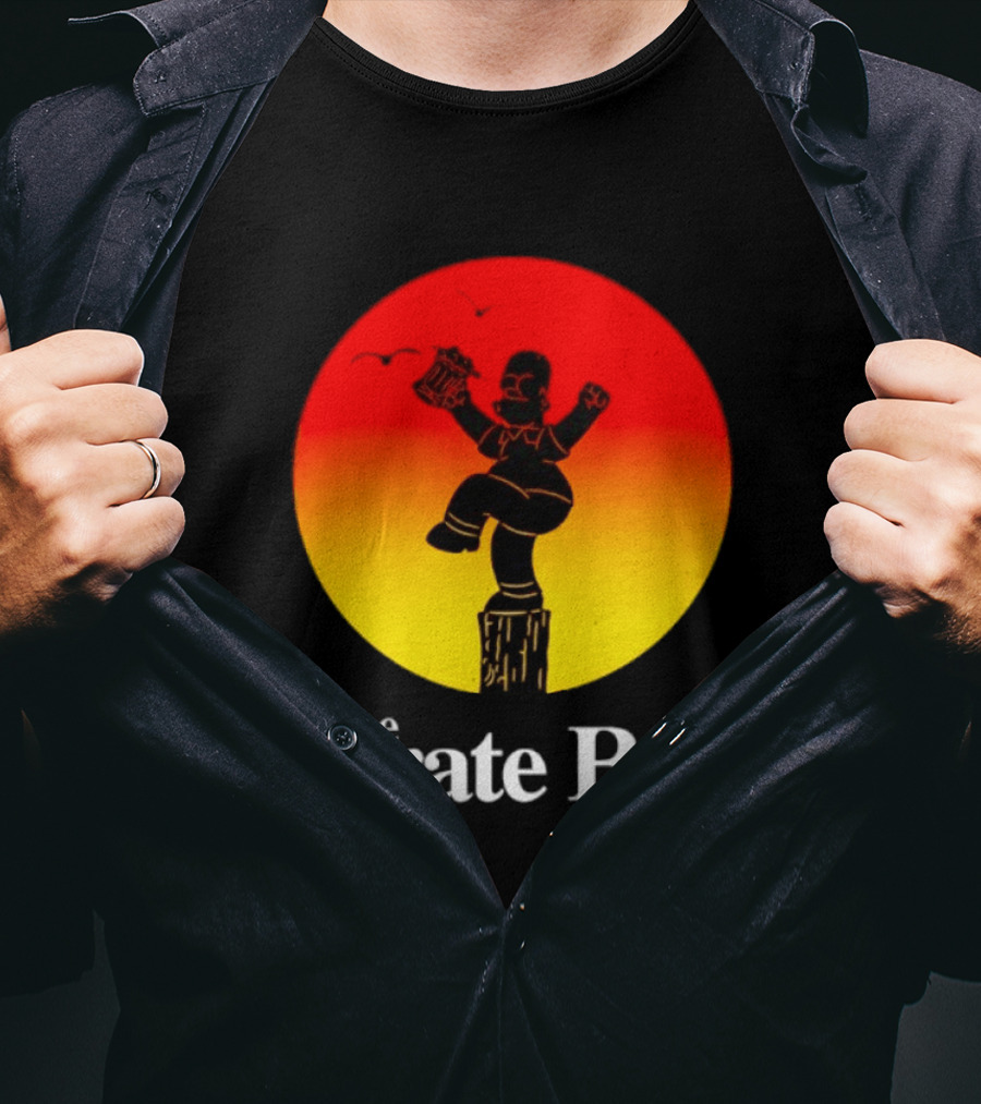 The Karate Beer Sunset Crane Pose Beer T-Shirt
