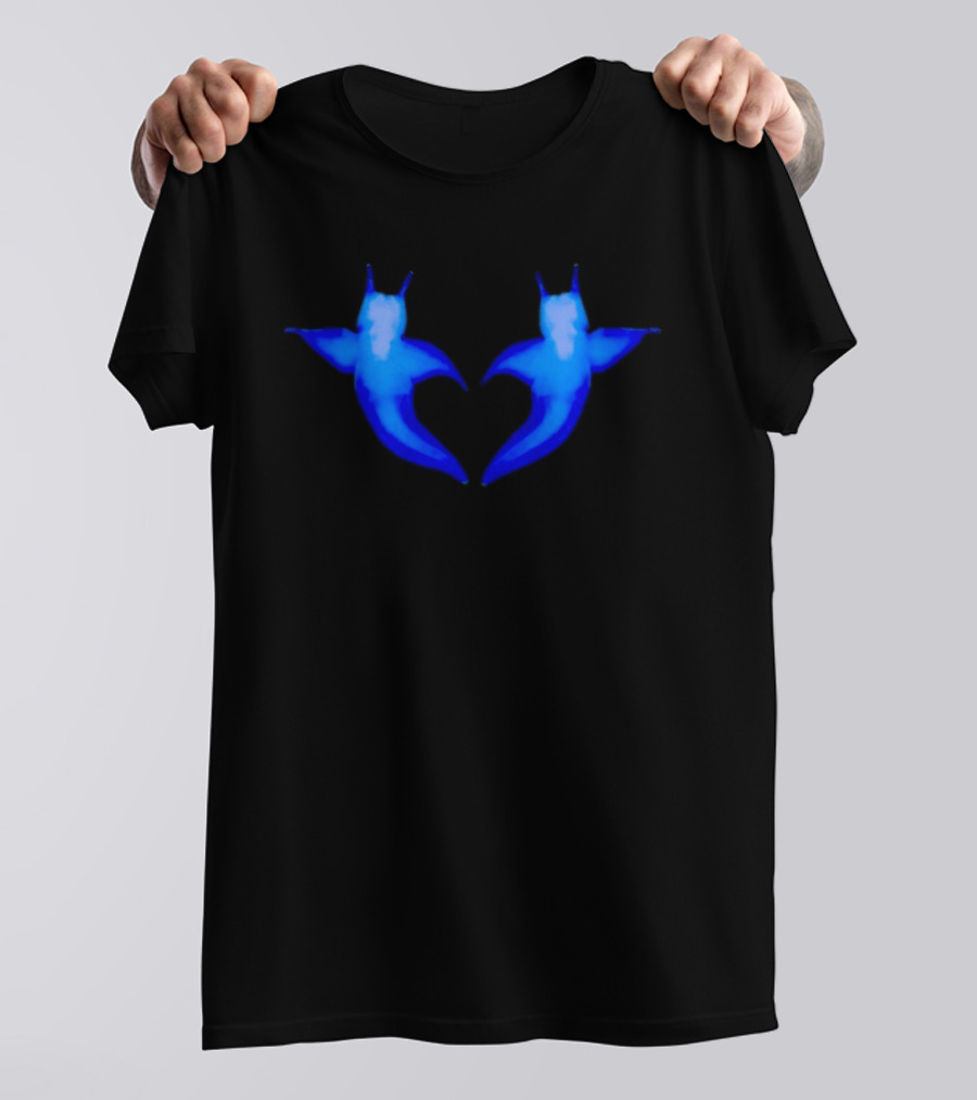 Two Blue Ghosts Symmetrical Dua Lipa T-Shirt