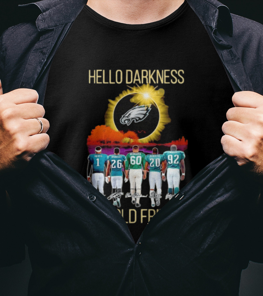 Philadelphia Eagles Players Hello Darkness My Old Friend T-Shirt