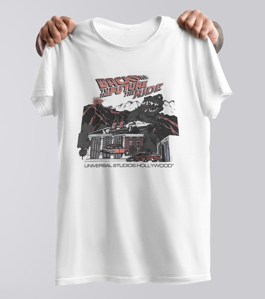 Back To The Future The Ride Lightning Universal Studios Hollywood Vintage Attraction T-Shirt