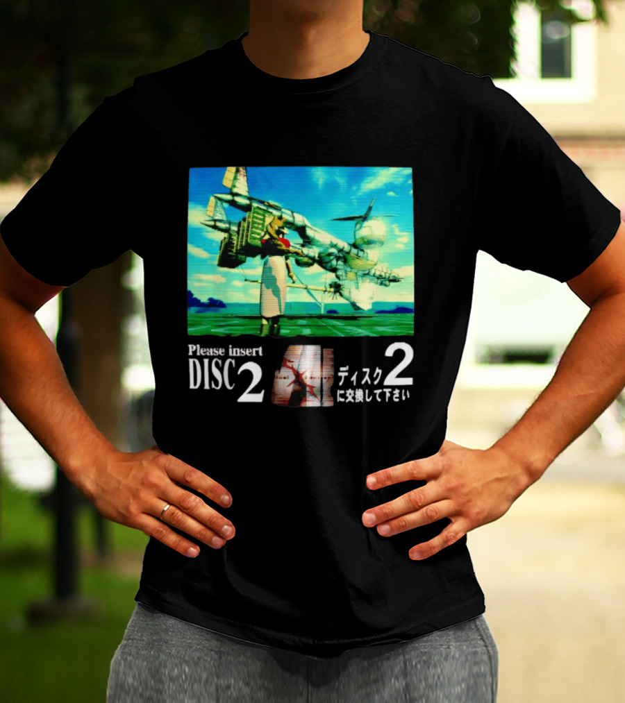 Please Insert Disc 2 Retro Anime Video Game Aesthetic T-Shirt