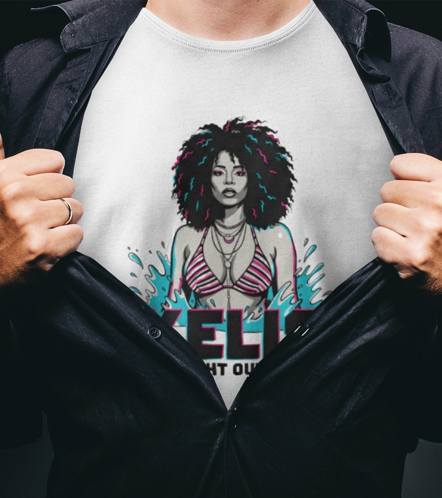 Kelis Milught Out There Striped Bikini T-Shirt