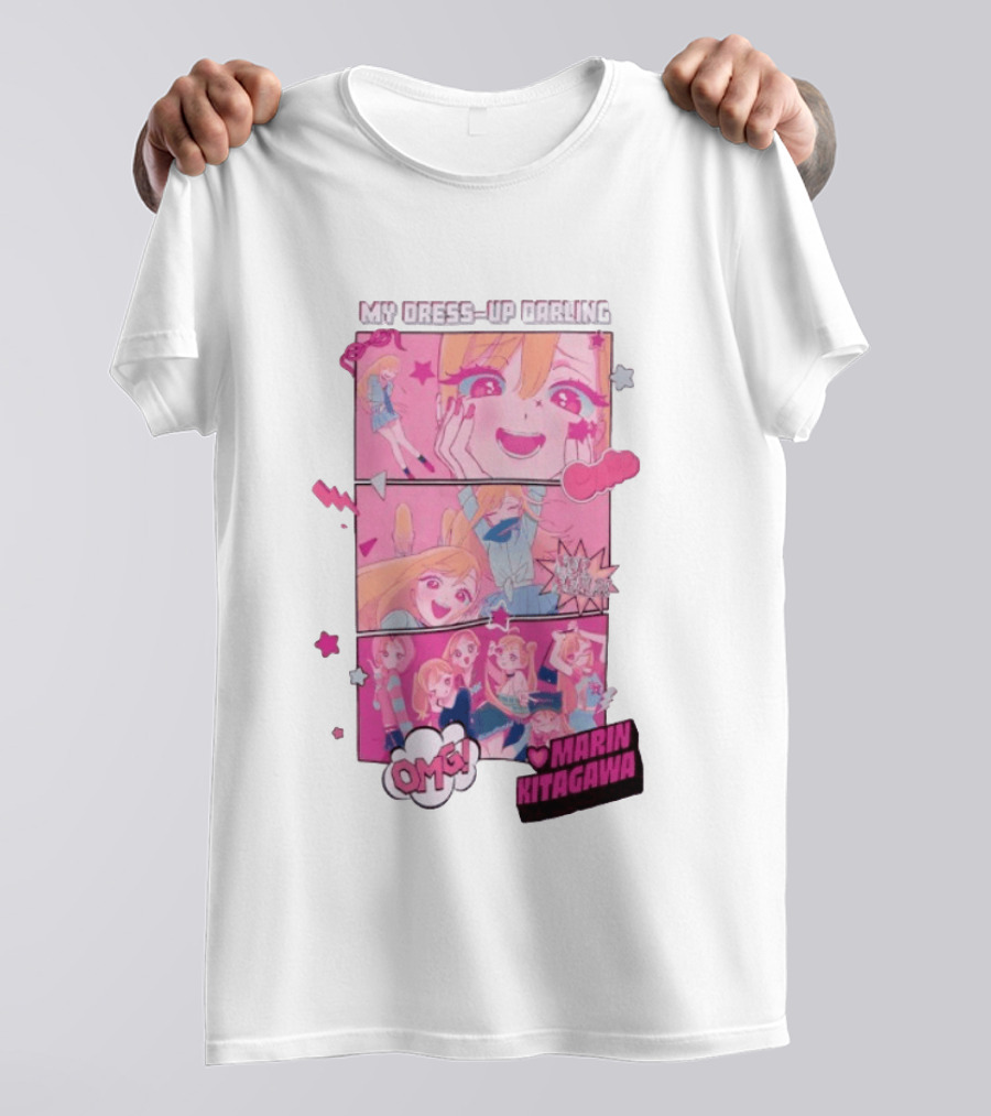 OMG Marin Kitagawa My Dress Up Darling Manga Panels T-Shirt