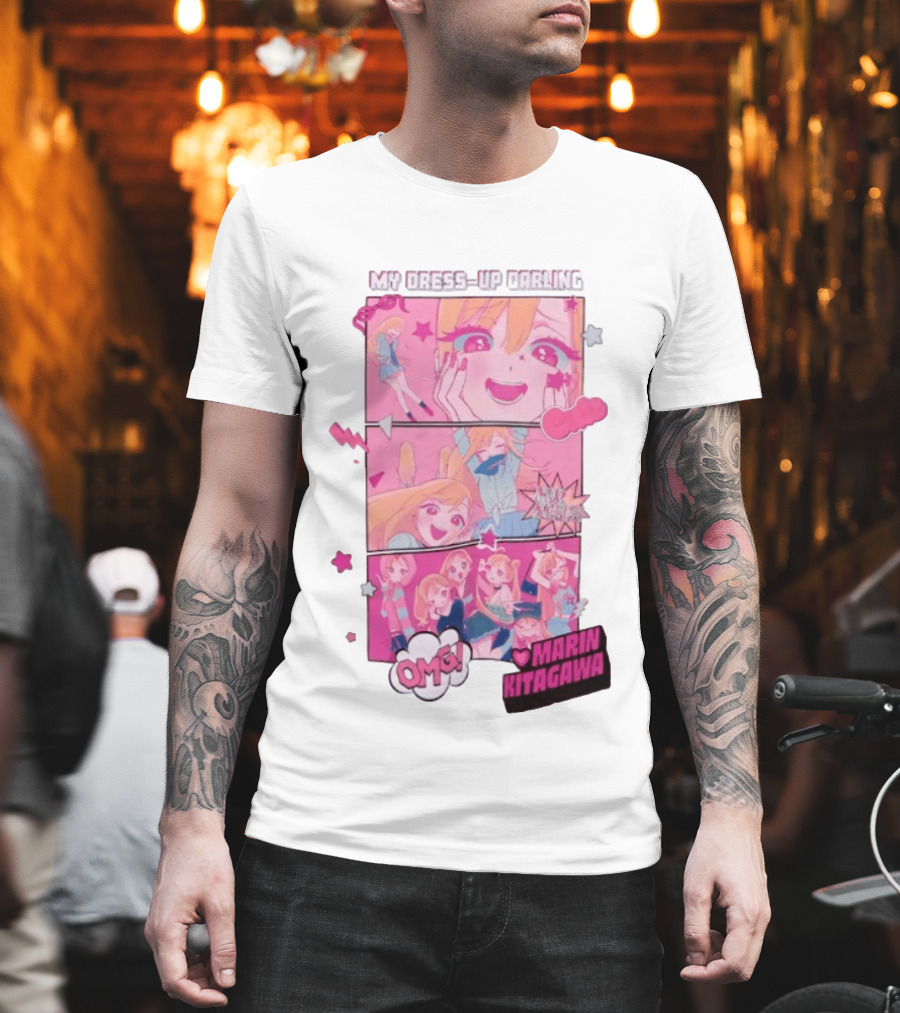 OMG Marin Kitagawa My Dress Up Darling Manga Panels T-Shirt