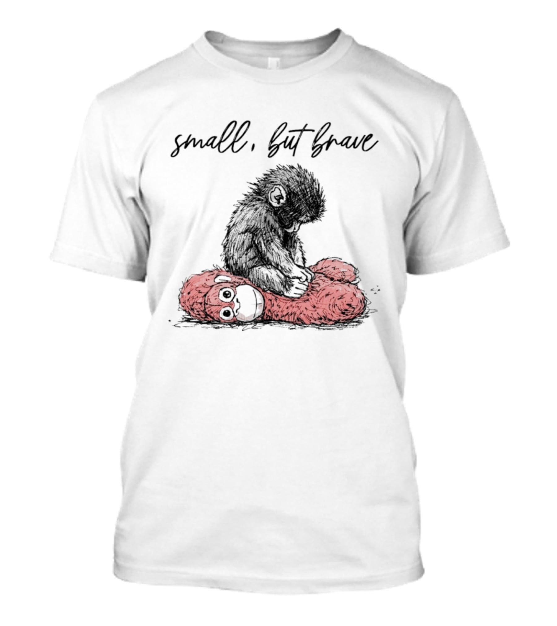 Small But Brave Punch Baby Monkey Overpowers Red Creature T-Shirt