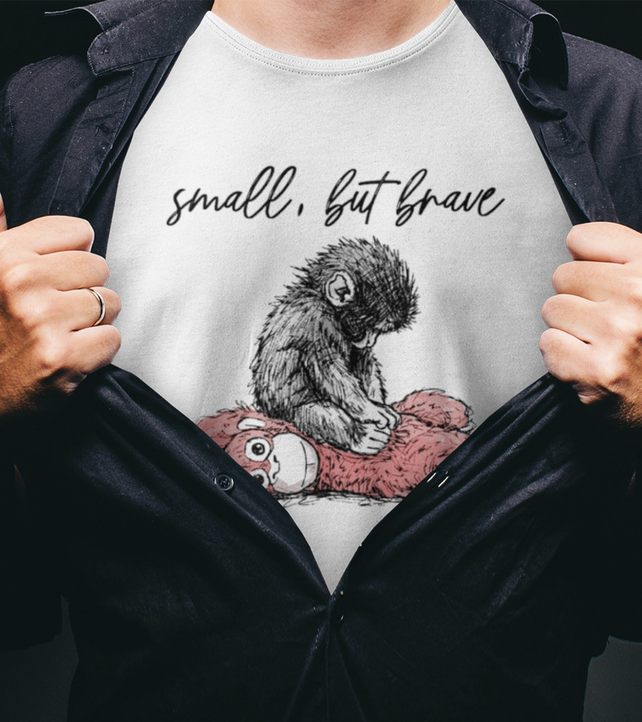 Small But Brave Punch Baby Monkey Overpowers Red Creature T-Shirt