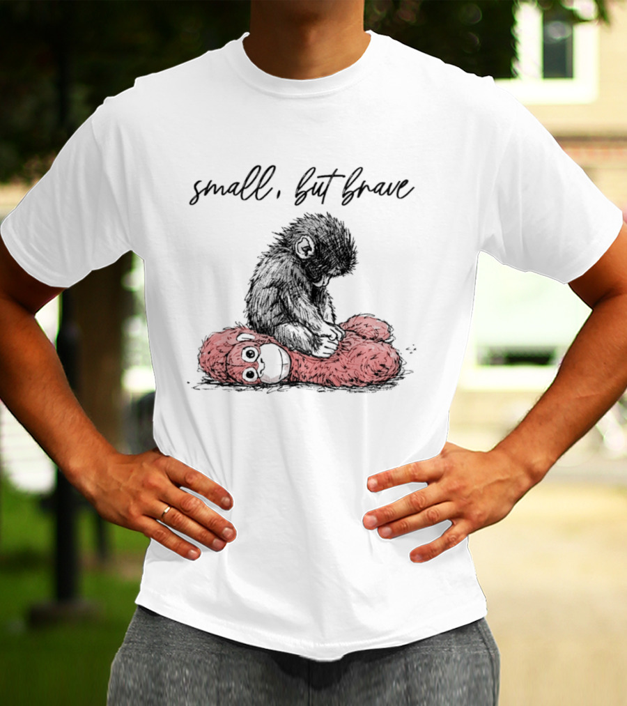 Small But Brave Punch Baby Monkey Overpowers Red Creature T-Shirt