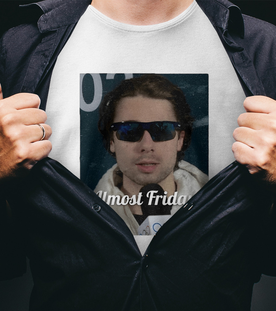 Quinn Hughes Almost Friday Olympics Sunglasses Interview T-Shirt
