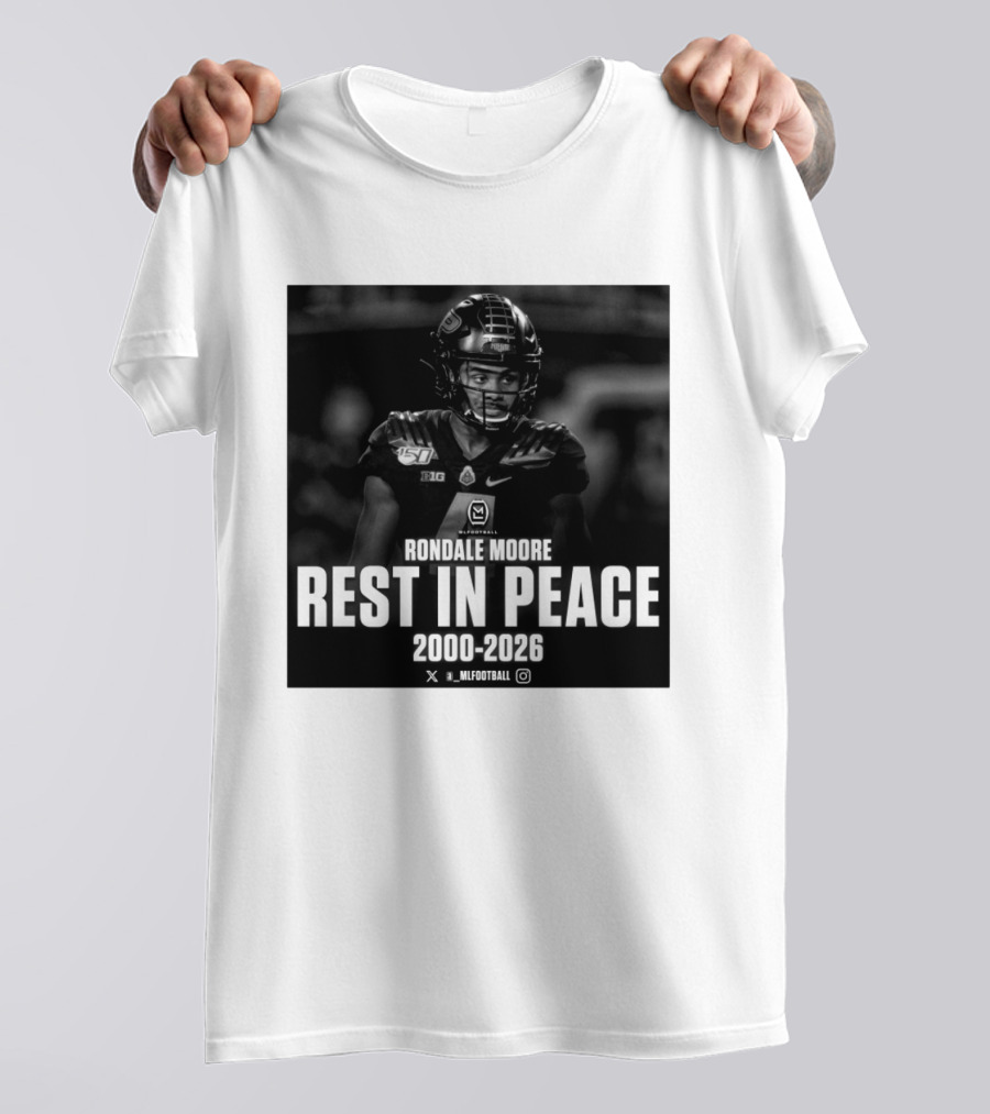 Rondale Moore RIP 2000 2026 Football Tribute Purdue Spieler T-Shirt