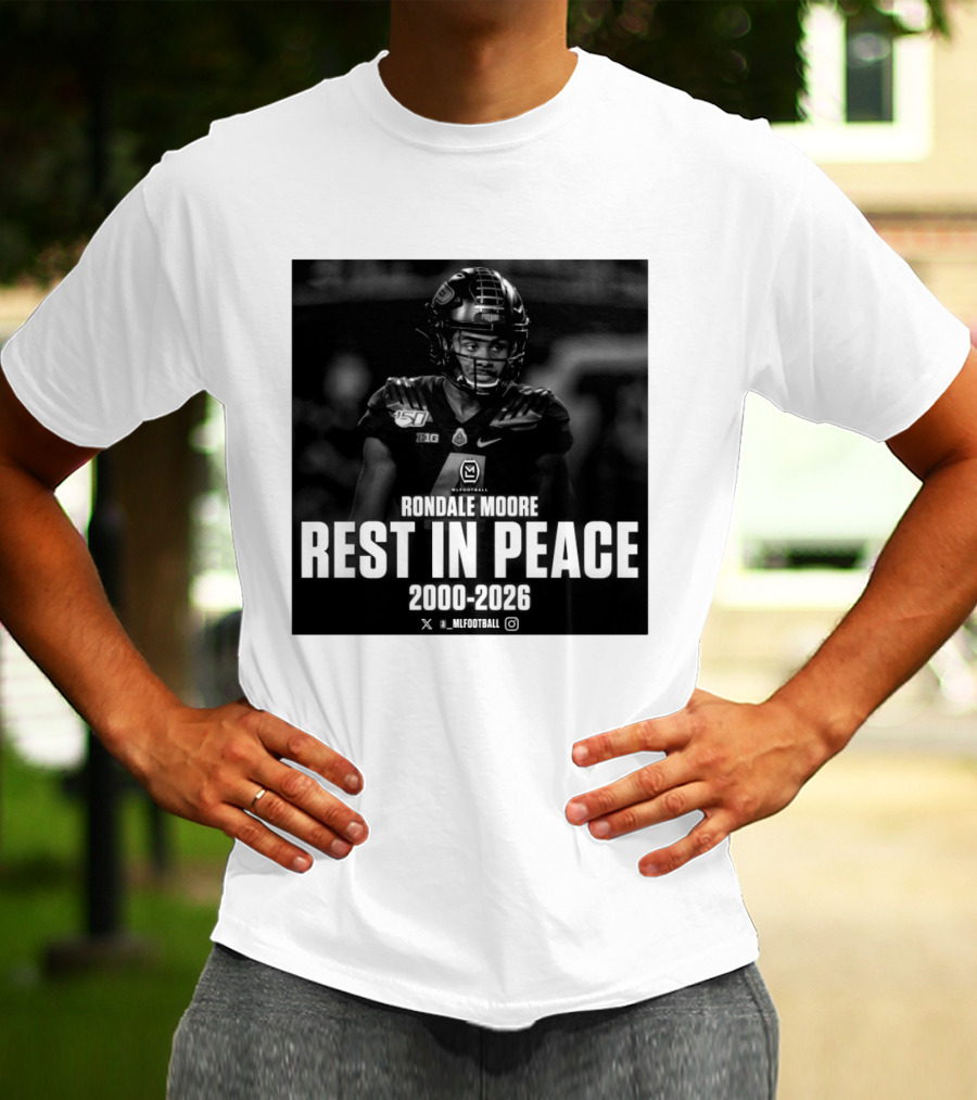 Rondale Moore RIP 2000 2026 Football Tribute Purdue Spieler T-Shirt