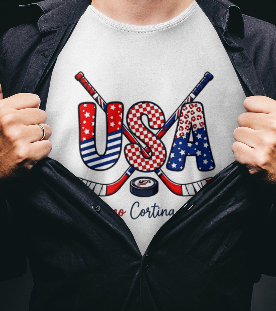 USA Hockey Milano Cortina 2026 Ice Hockey Championship Team Sports Fans T-Shirt