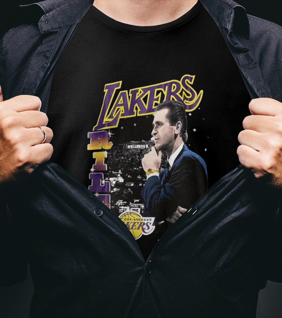 Los Angeles Lakers Pat Riley Hollywood Coach 1981 1990 T-Shirt