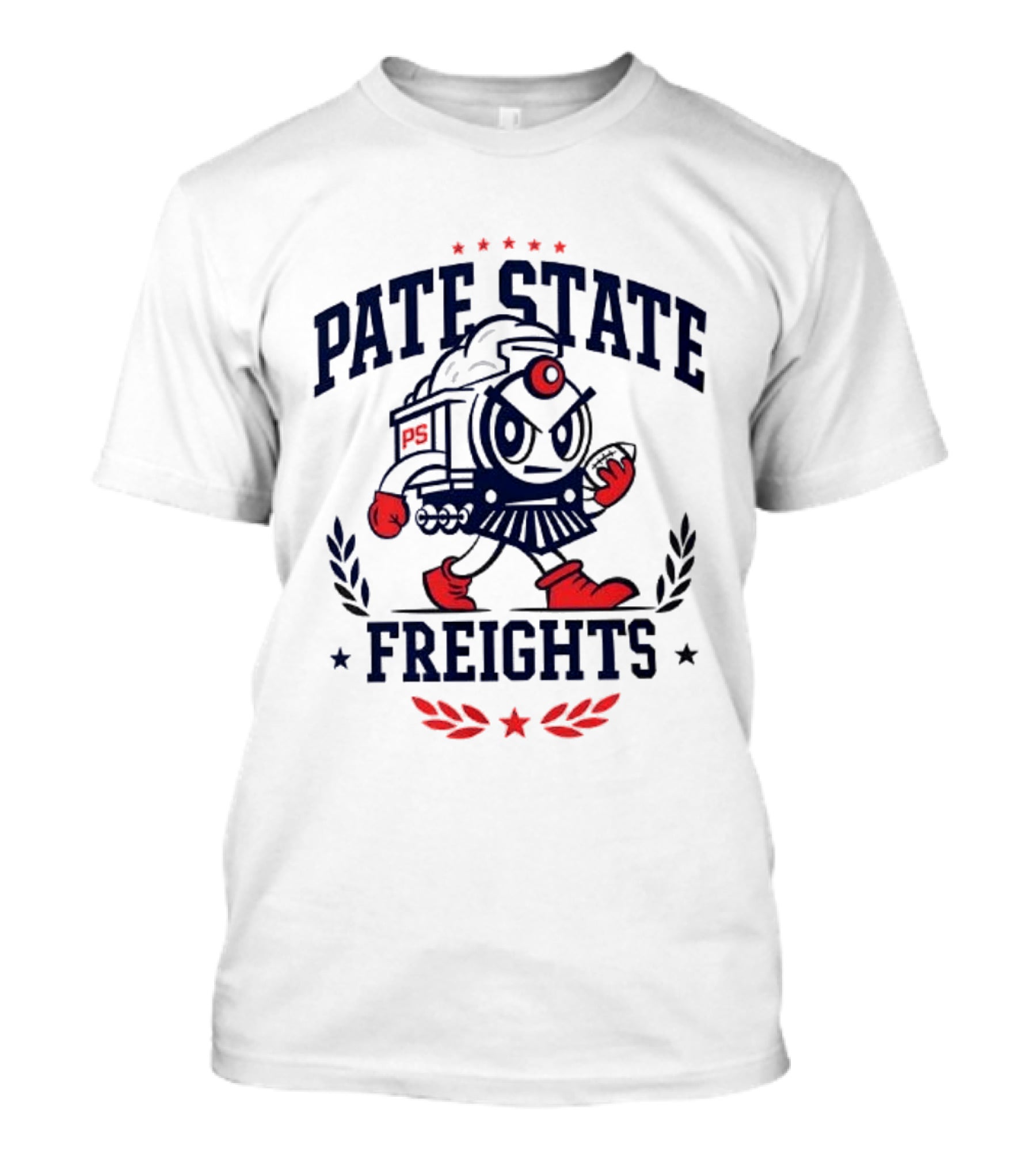 Pate State Freights Train Football T-Shirt