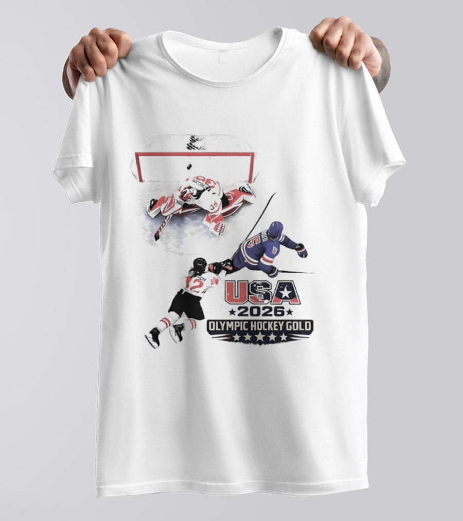 USA 2026 Olympic Hockey Gold Milano Cortina American T-Shirt