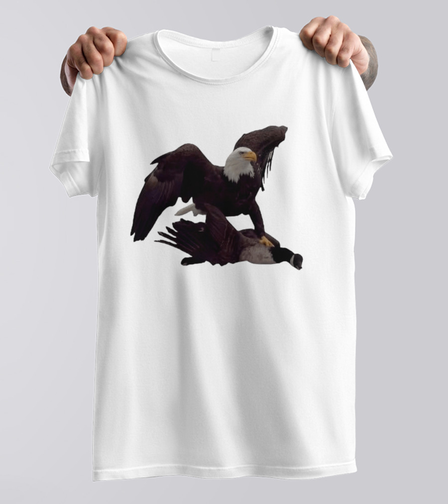 Bald Eagle Vs Goose Dominance Meme T-Shirt