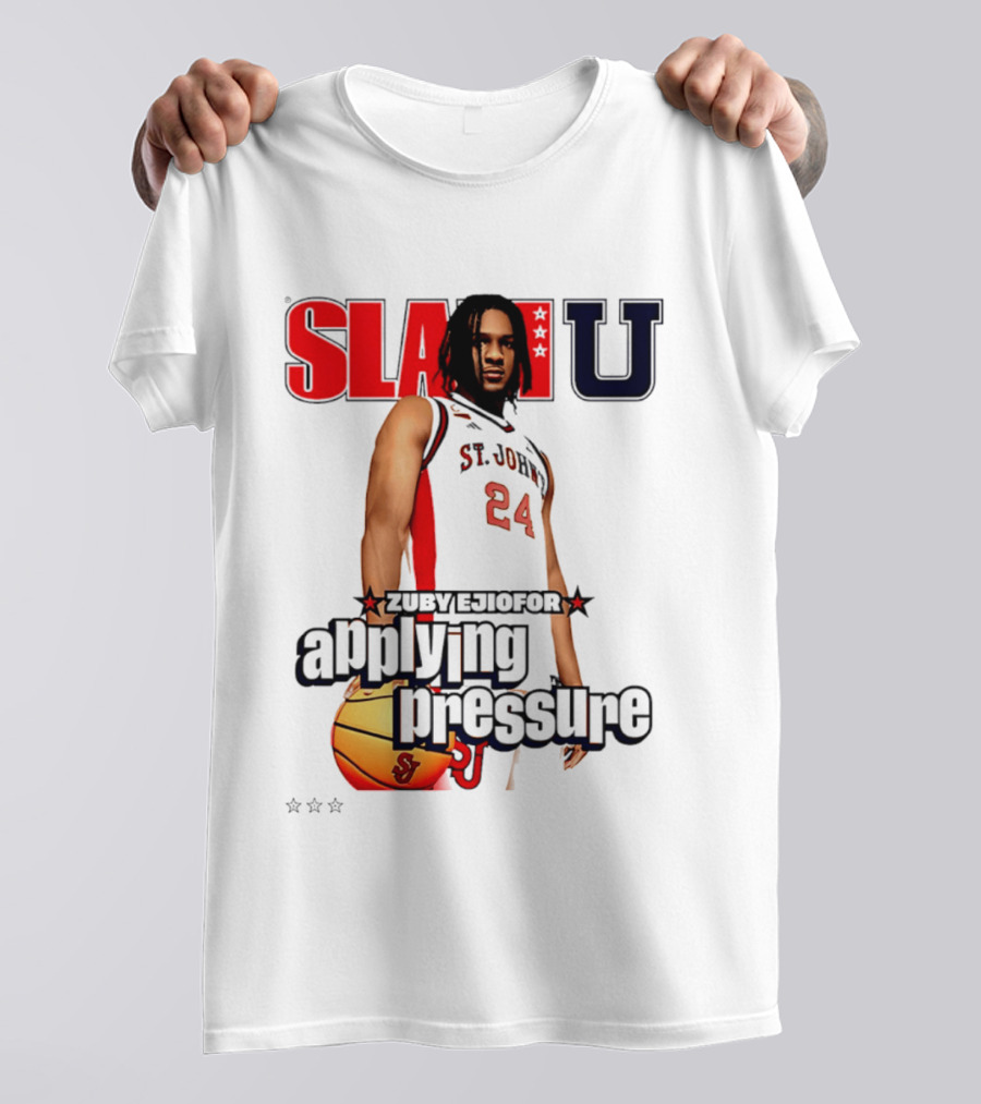 Zuby Ejiofor St. John's Red Storm SlamU Basketball Applying Pressure T-Shirt