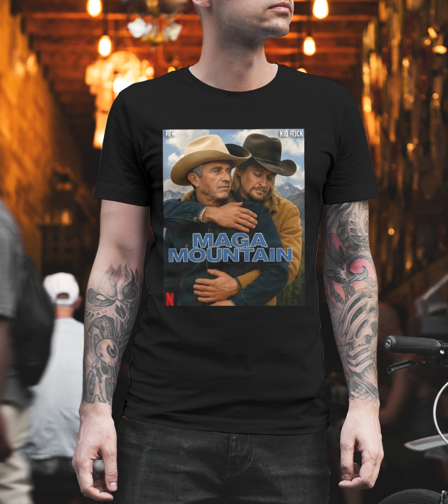 RFK Kid Rock Maga Mountain Netflix Parody Cowboy T-Shirt