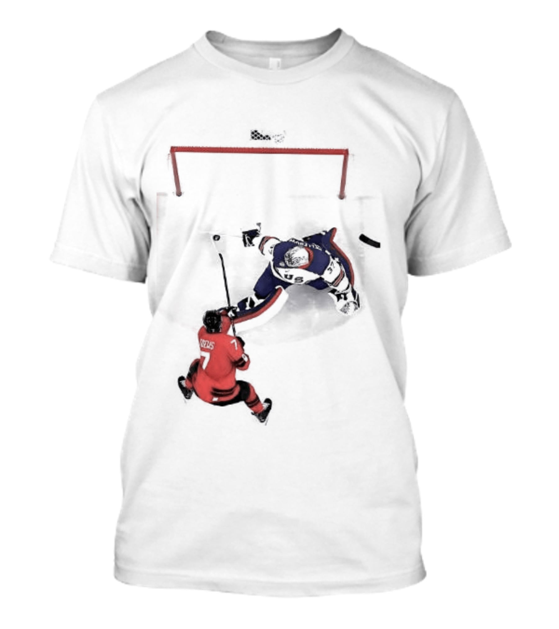 Connor Hellebuyck Team USA Ice Hockey Goalie Save Moment T-Shirt