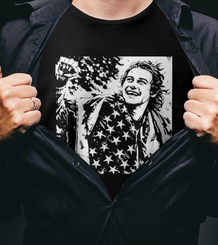 Team USA Men's Hockey Stars Golden Goal Jack Hughes Victory T-Shirt