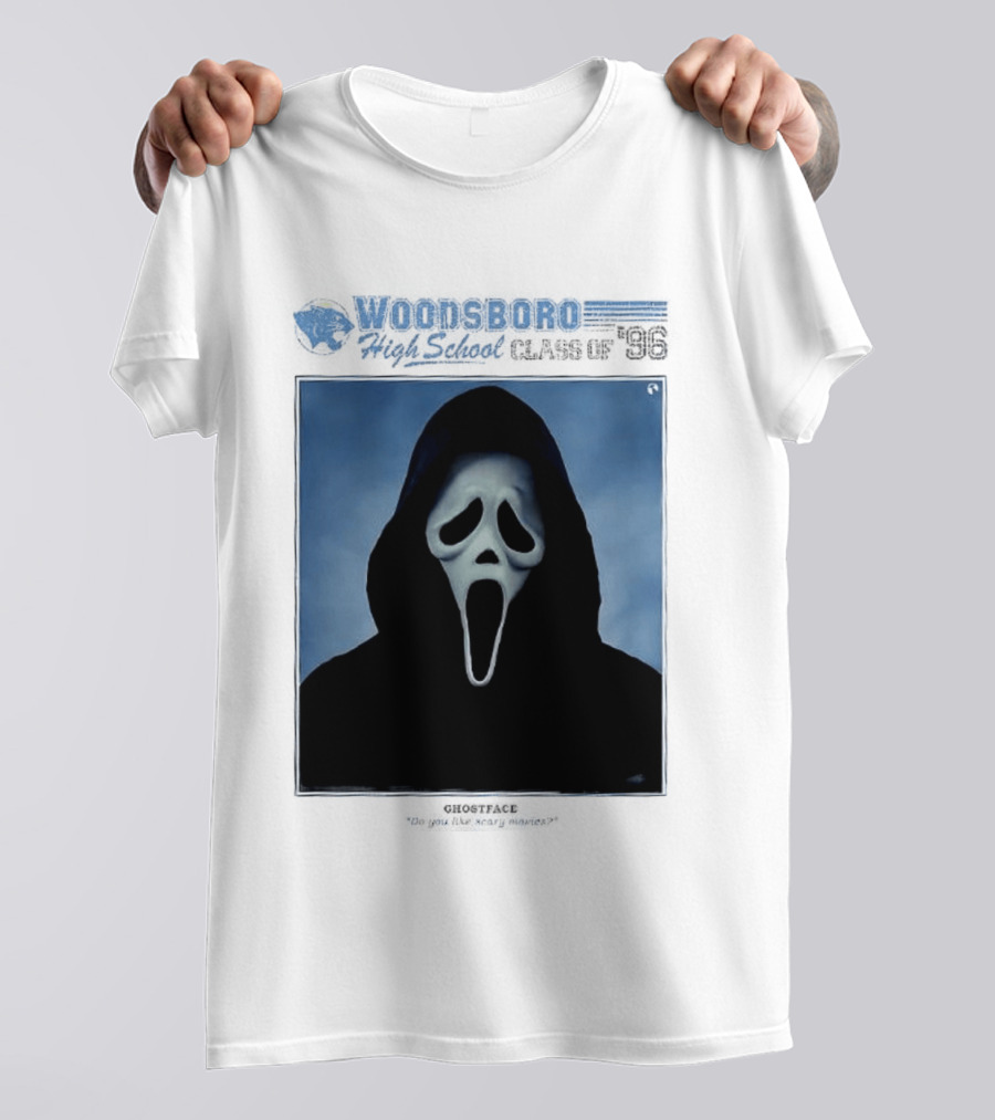 Ghostface Woodsboro High School Class Of '96 Yearbook Do You Like Scary Movies T-Shirt