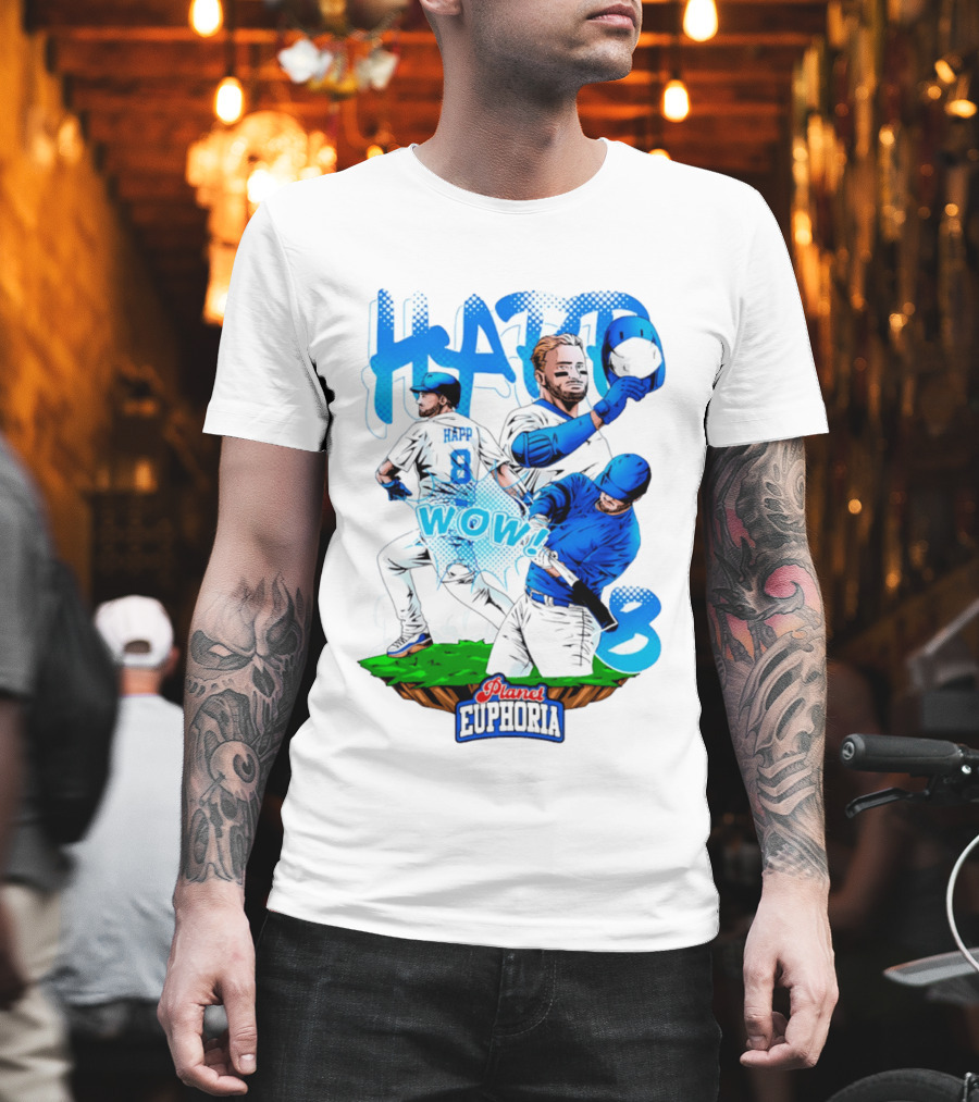 Planet Euphoria Ian Happ WOW 8 Chicago Cubs T-Shirt