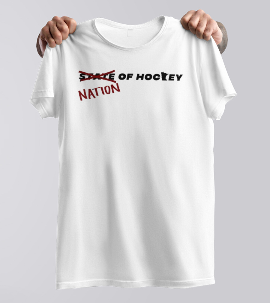 Nation Of Hockey Meme Text Crossover Humor T-Shirt