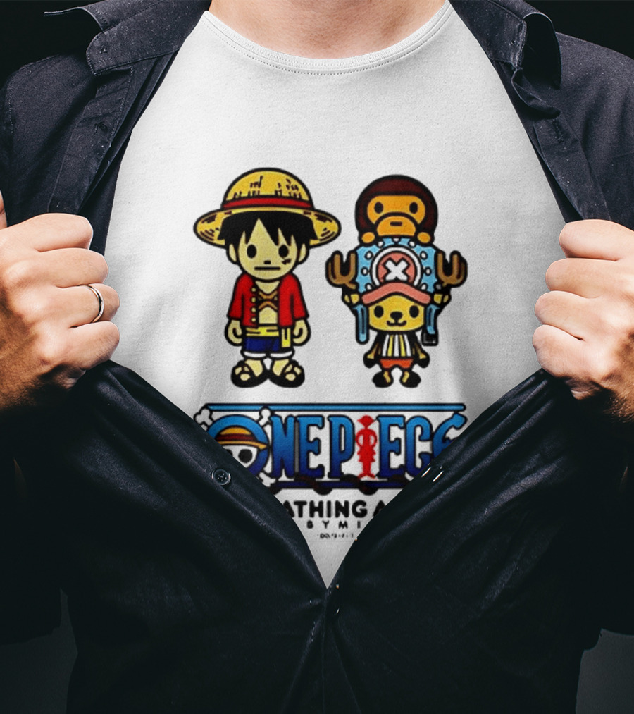 One Piece A Bathing Ape Baby Milo Collaboration Luffy And Tony Tony Chopper T-Shirt