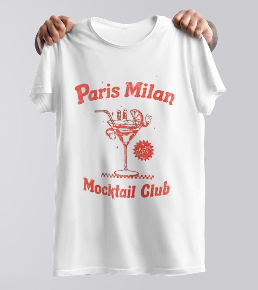 Paris Milan Mocktail Club Vintage Drink T-Shirt