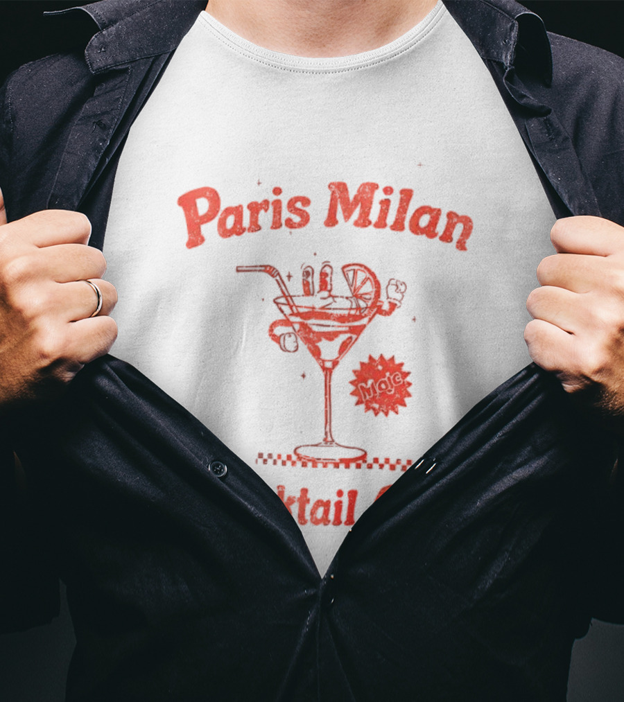 Paris Milan Mocktail Club Vintage Drink T-Shirt