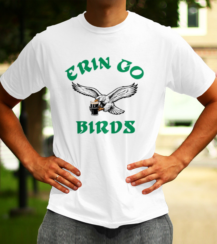 Philadelphia Eagles Erin Go Birds Beer Holding Eagle T-Shirt