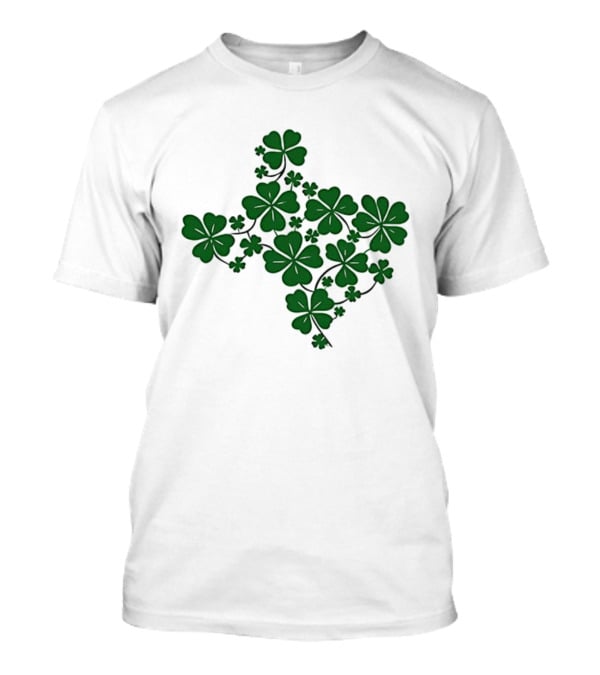 Texas Shamrock Map St Patrick's Day Celebration T-Shirt