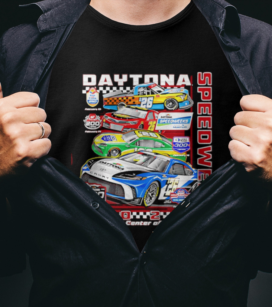 2026 Daytona 500 Speedweeks The World Center Of Racing Champion Cars Racing T-Shirt