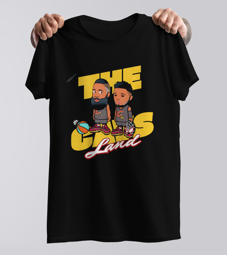 The Cavs Land Cleveland Cavaliers Cartoon Beard Spida T-Shirt