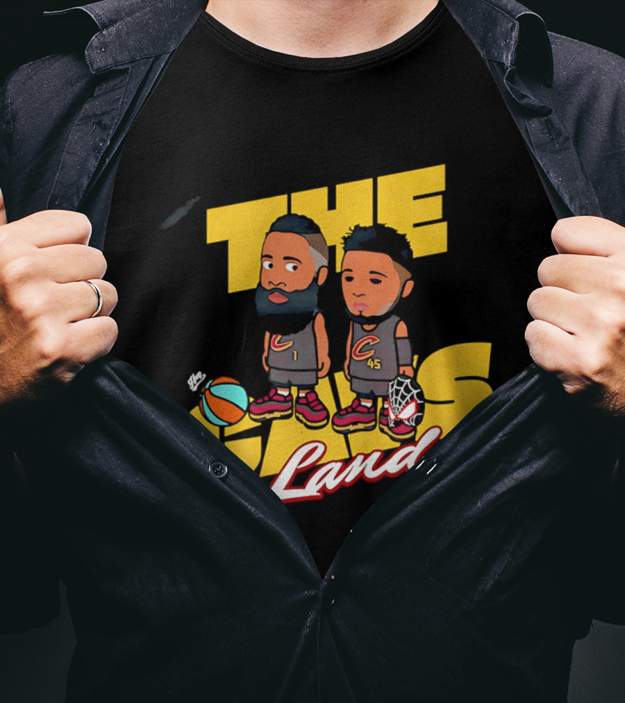 The Cavs Land Cleveland Cavaliers Cartoon Beard Spida T-Shirt