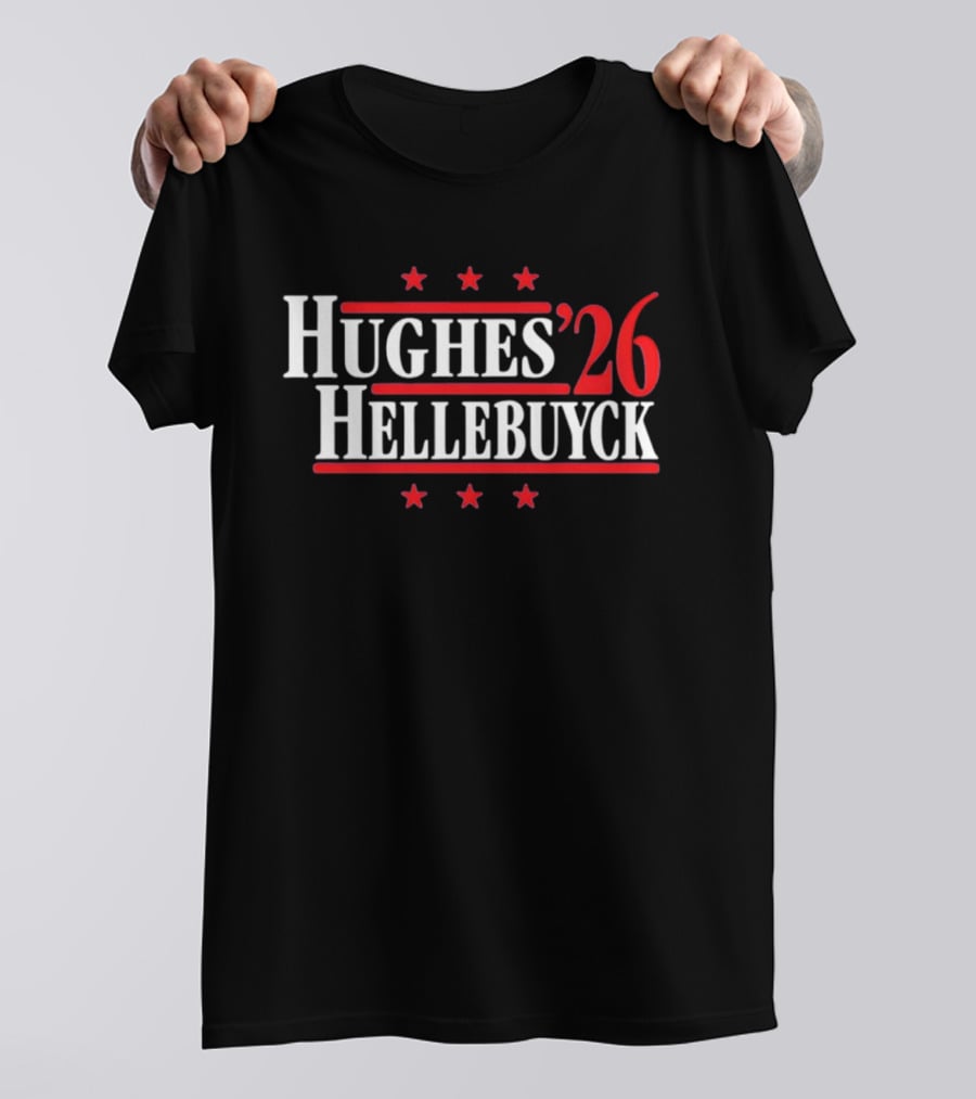 Hughes Hellebuyck '26 Team USA Stars T-Shirt