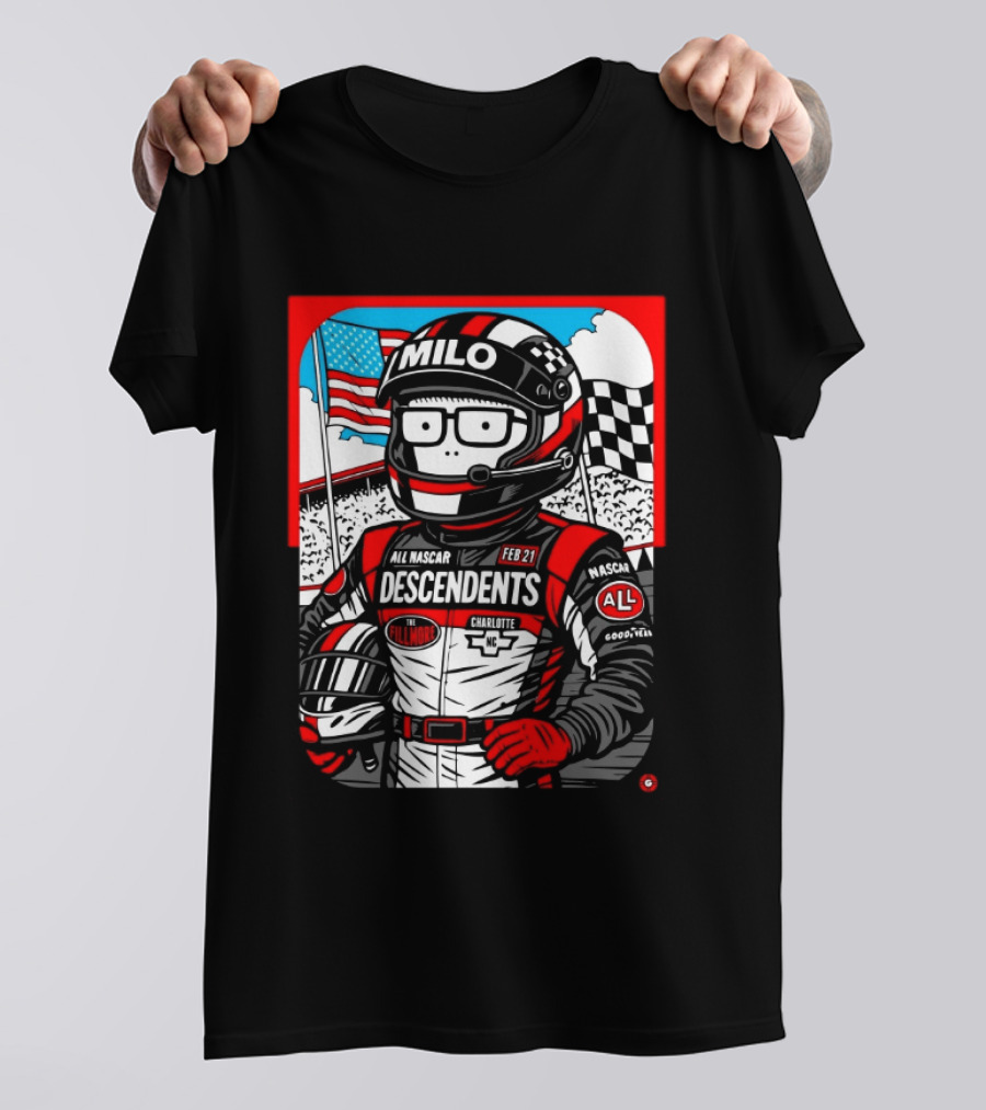 Milo Descendents Live At The Fillmore Charlotte NASCAR Feb 21 2026 Exclusive T-Shirt
