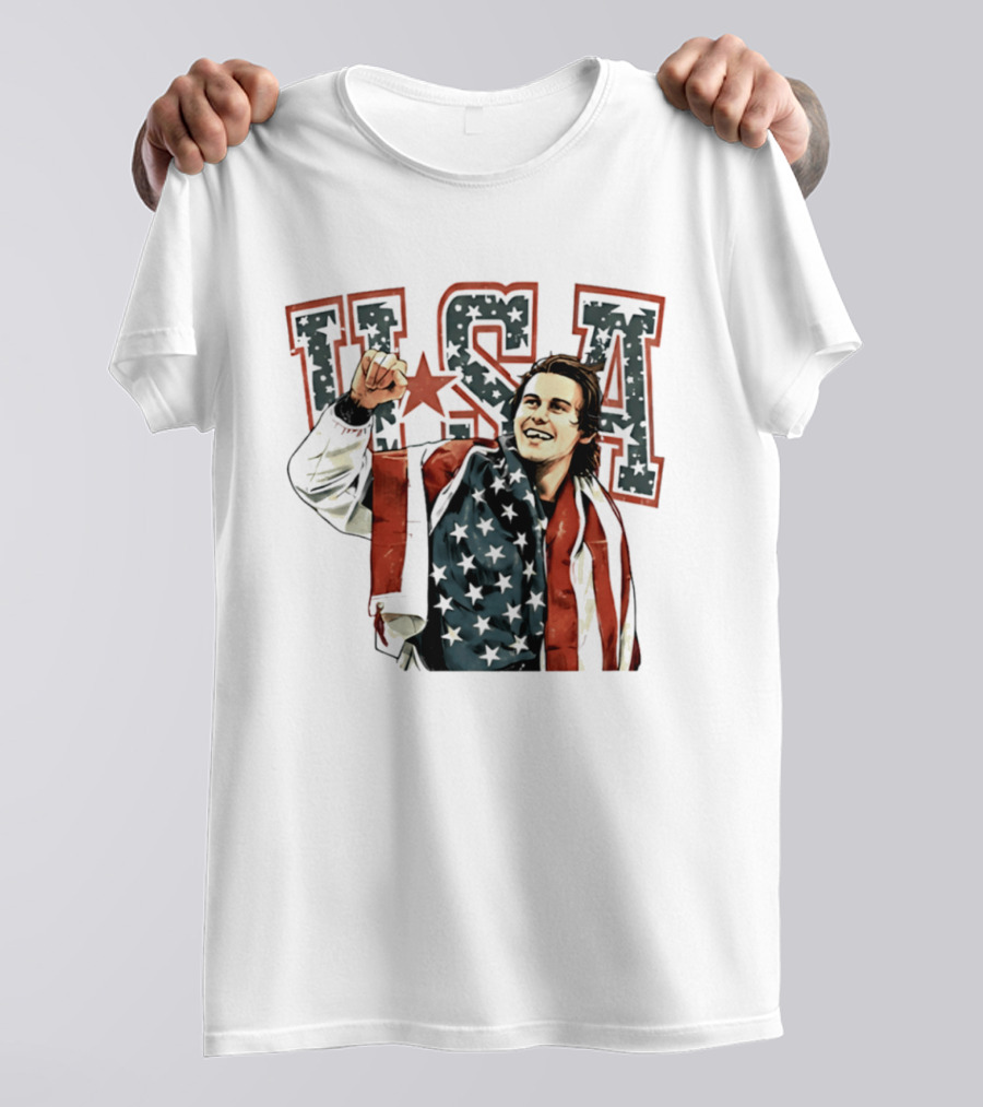 Jack Hughes USA Gold Victory 2026 Celebration T-Shirt