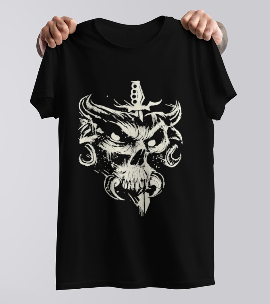 Brock Lesnar Here Comes The Pain Skull Sword T-Shirt